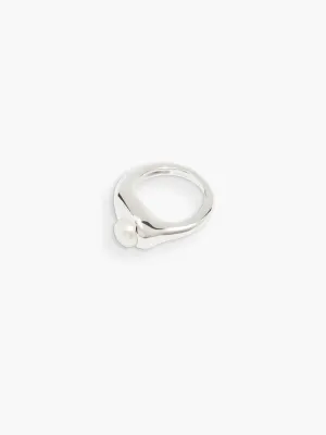 Dualism Freshwater Pearl Ring - Silver
