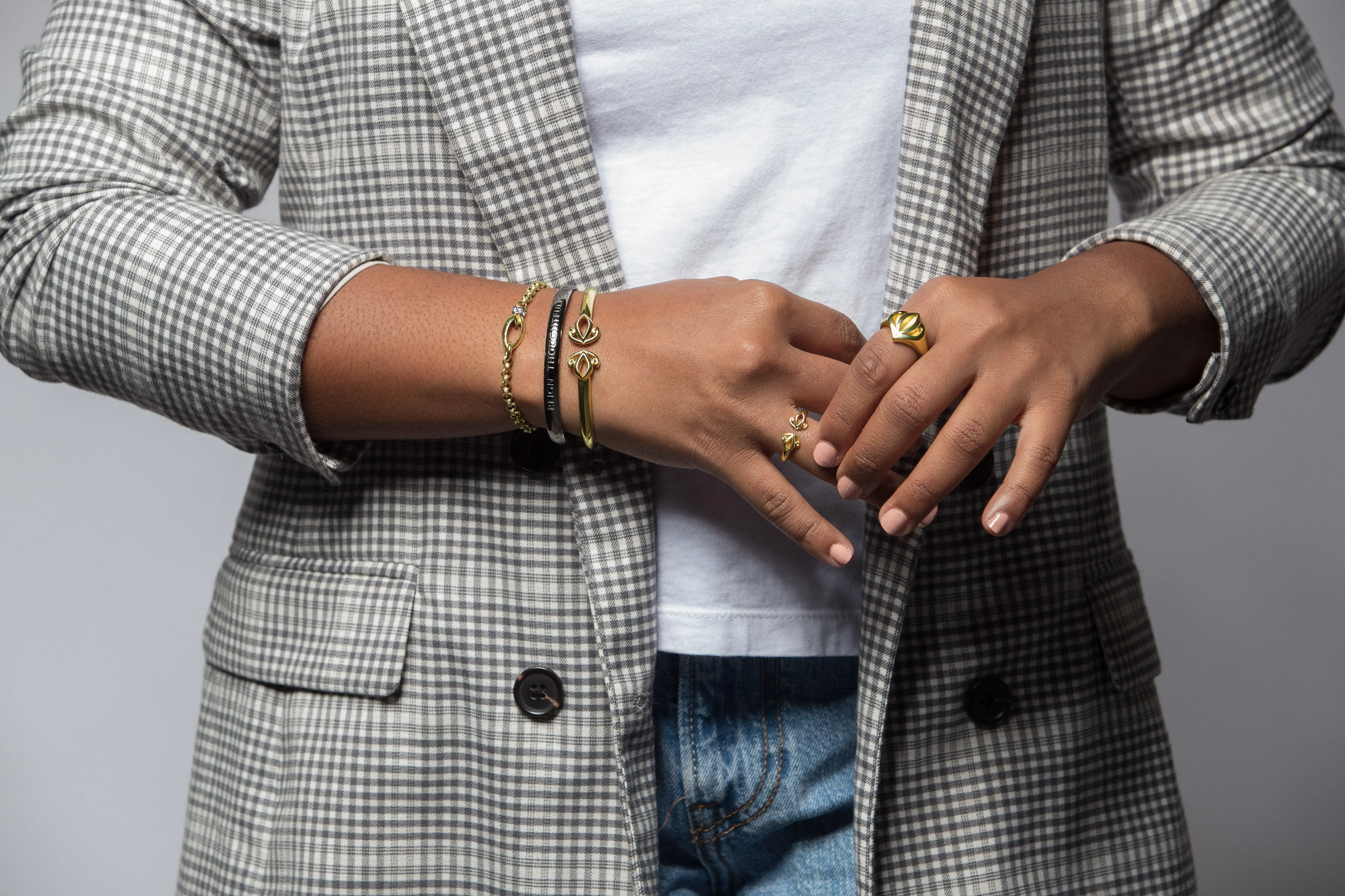 Duet Cuff Ring - 18K Rose Gold Vermeil