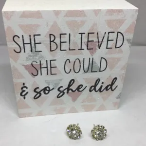 Earrings: Crystal Studs
