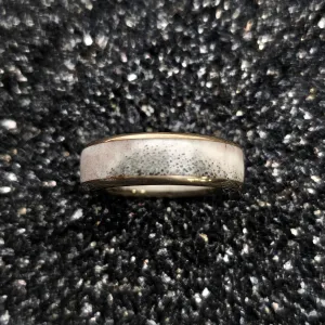 Elk Antler & Brass Band Ring