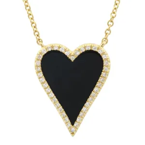Elongated Heart Gemstone Necklaces
