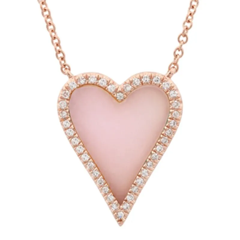 Elongated Heart Gemstone Necklaces