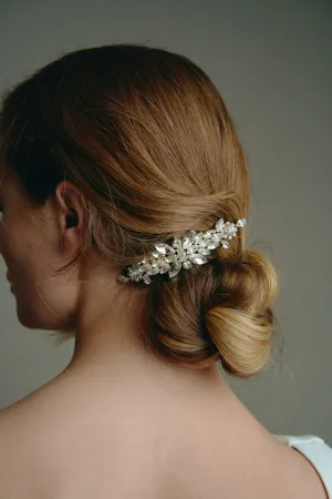 Elsa Silver Crystal Wedding Hair Comb - Sample Sale
