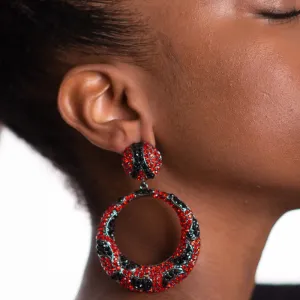 Emboldened rhinestone hoop earrings