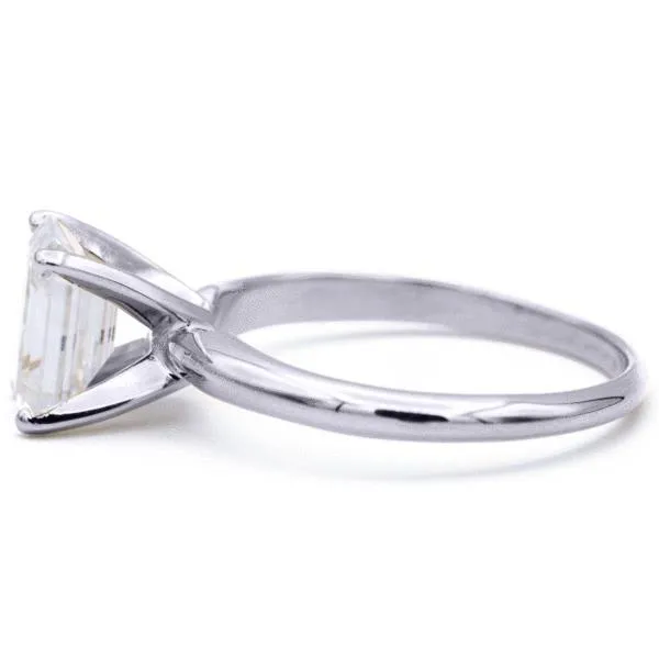 Emerald Moissanite 4 Prongs FANCY Solitaire Ring