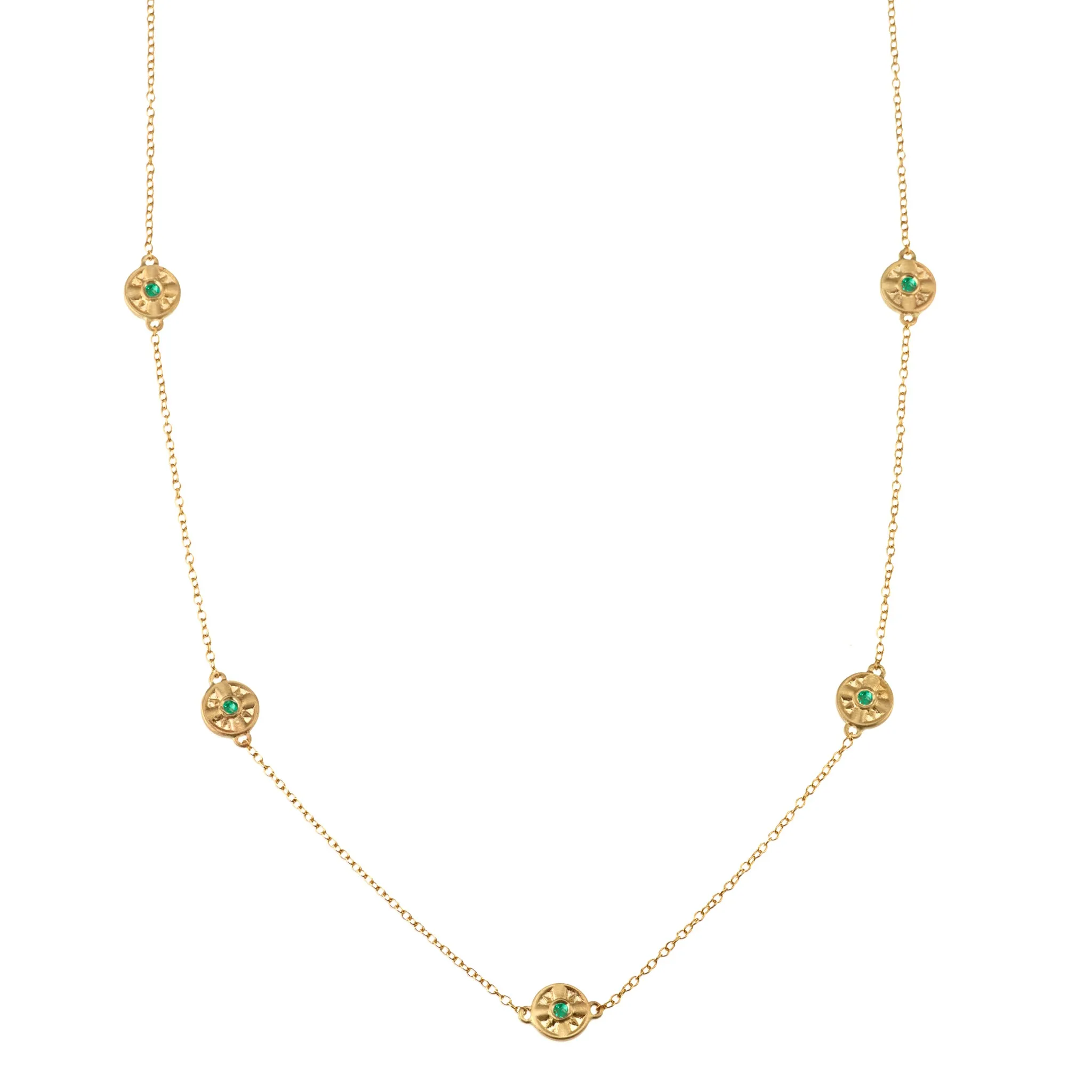 Emerald Station Necklace