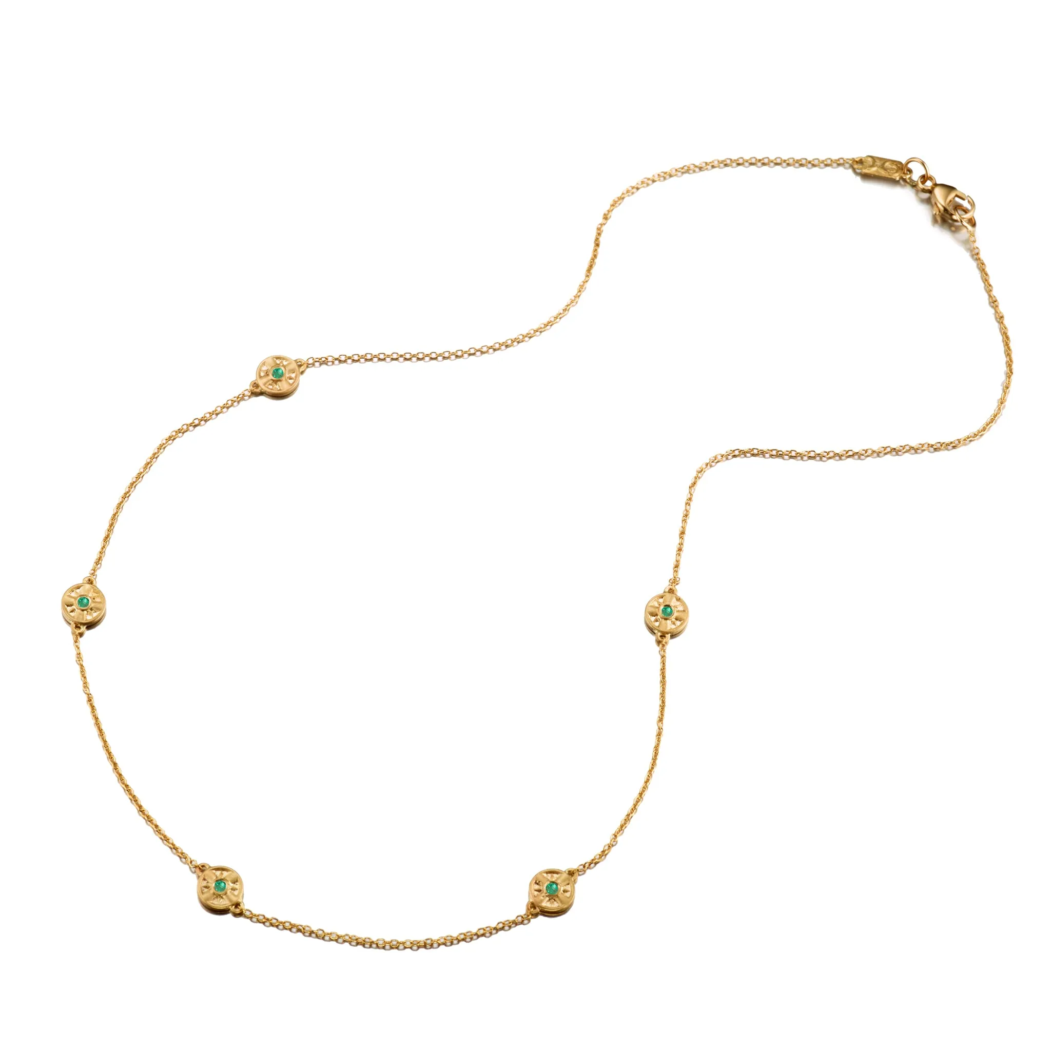 Emerald Station Necklace