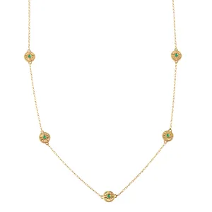 Emerald Station Necklace