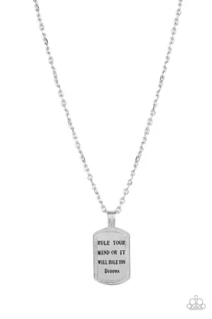 Empire State of Mind - Silver - Inspirational Buddha Men's Silver Paparazzi Men's Necklace