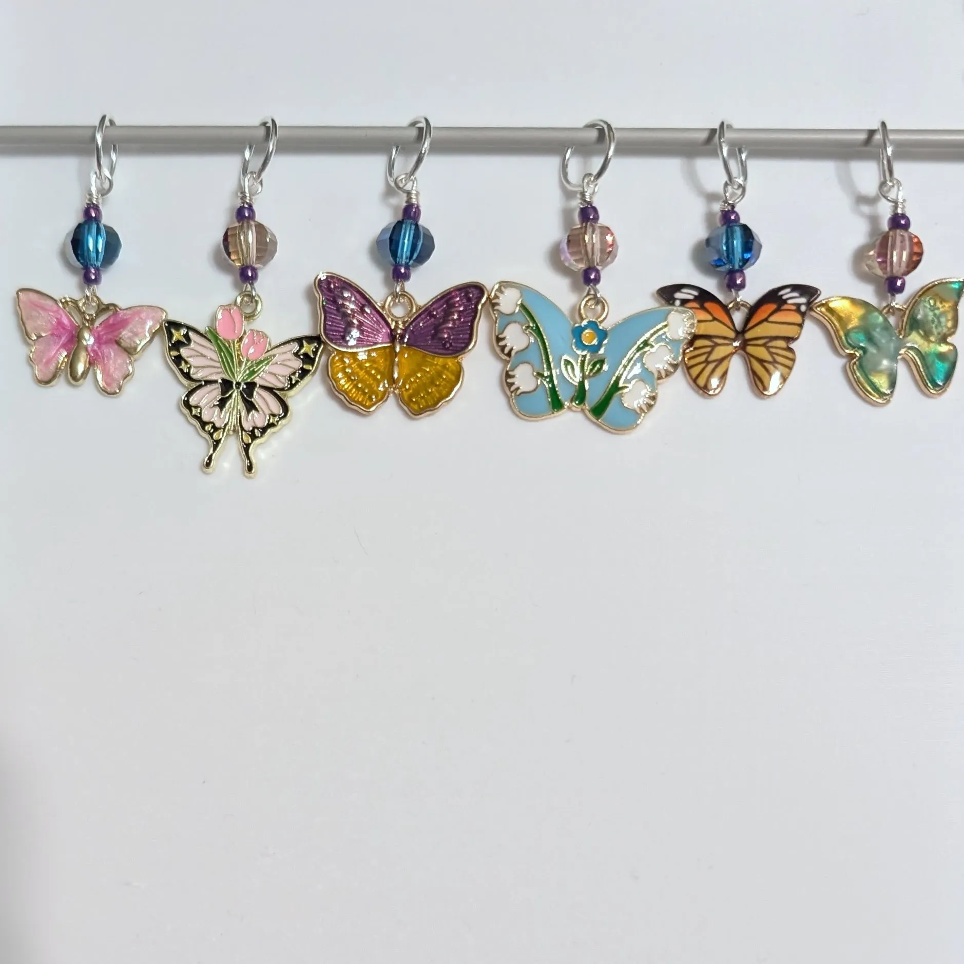 Enamel Butterfly Markers & Earrings