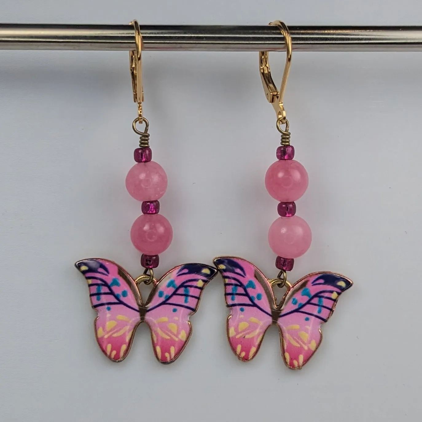 Enamel Butterfly Markers & Earrings