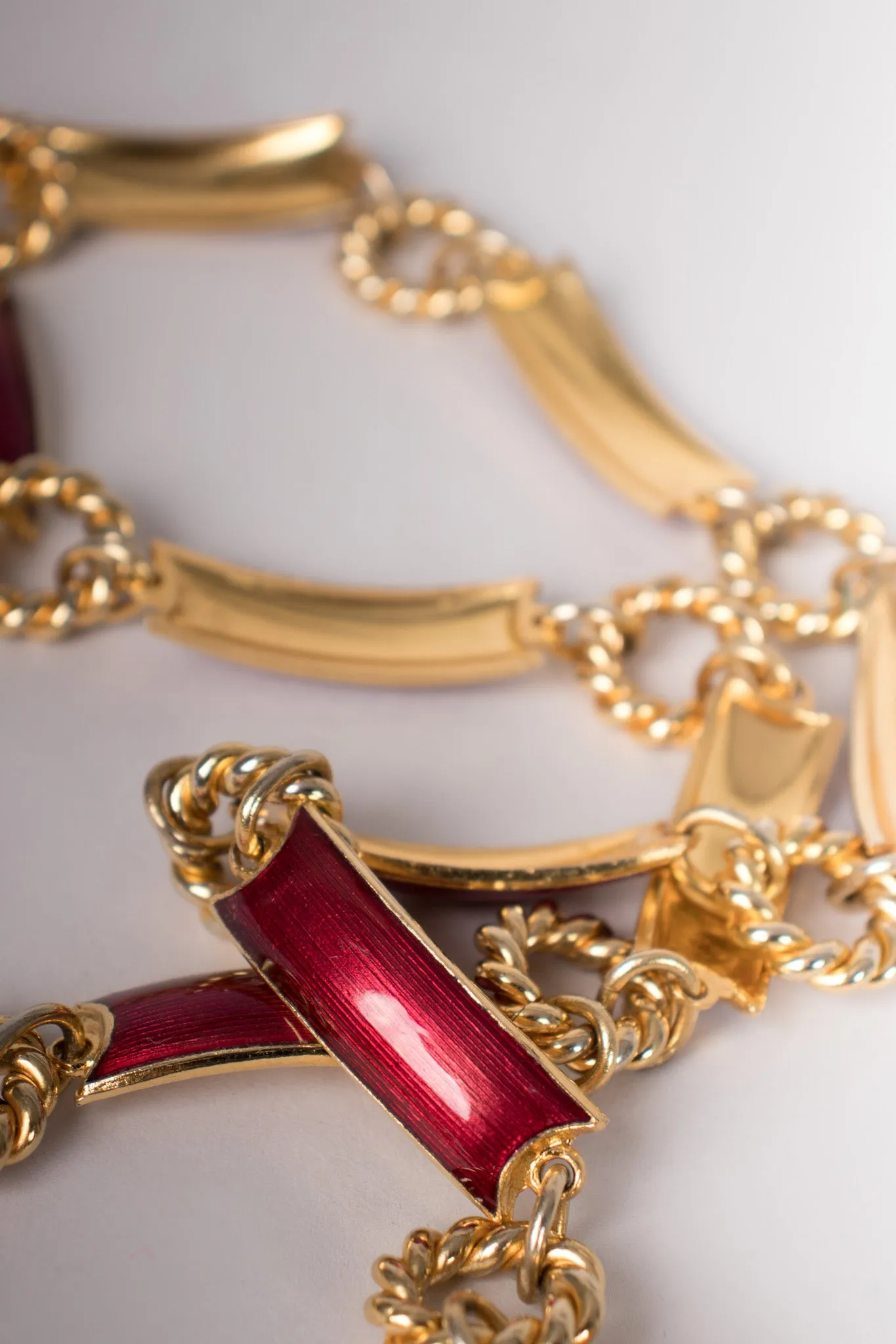 Enamel Chain Belt