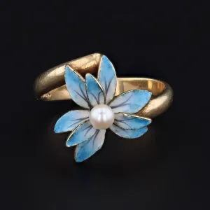 Enamel Flower Ring | Vintage Bypass Ring