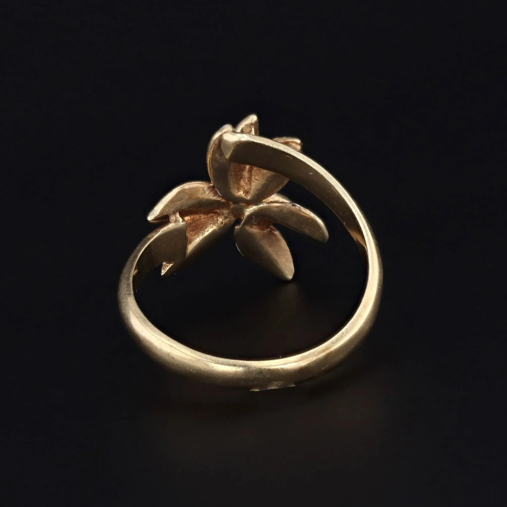 Enamel Flower Ring | Vintage Bypass Ring