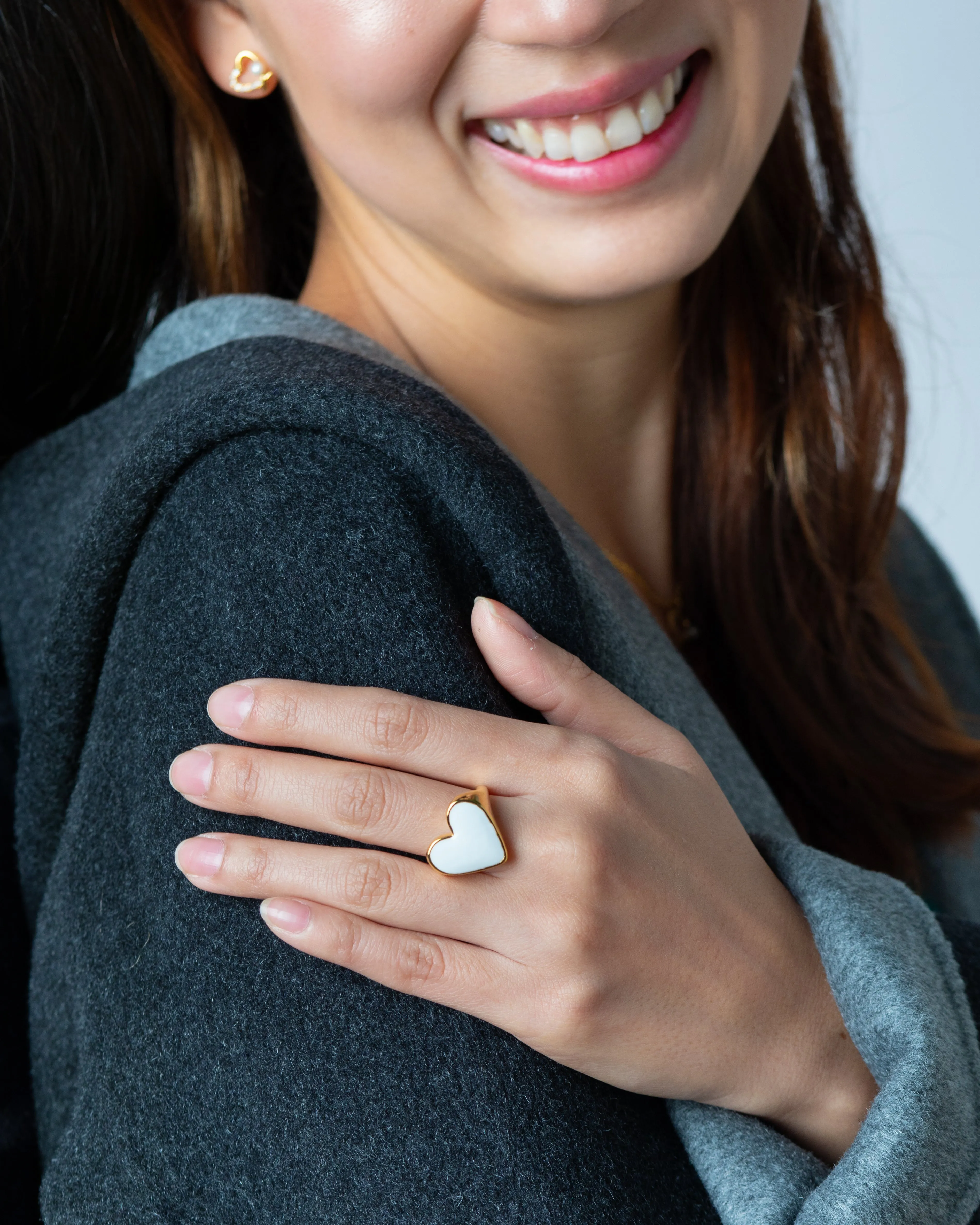 Enamel Heart Ring