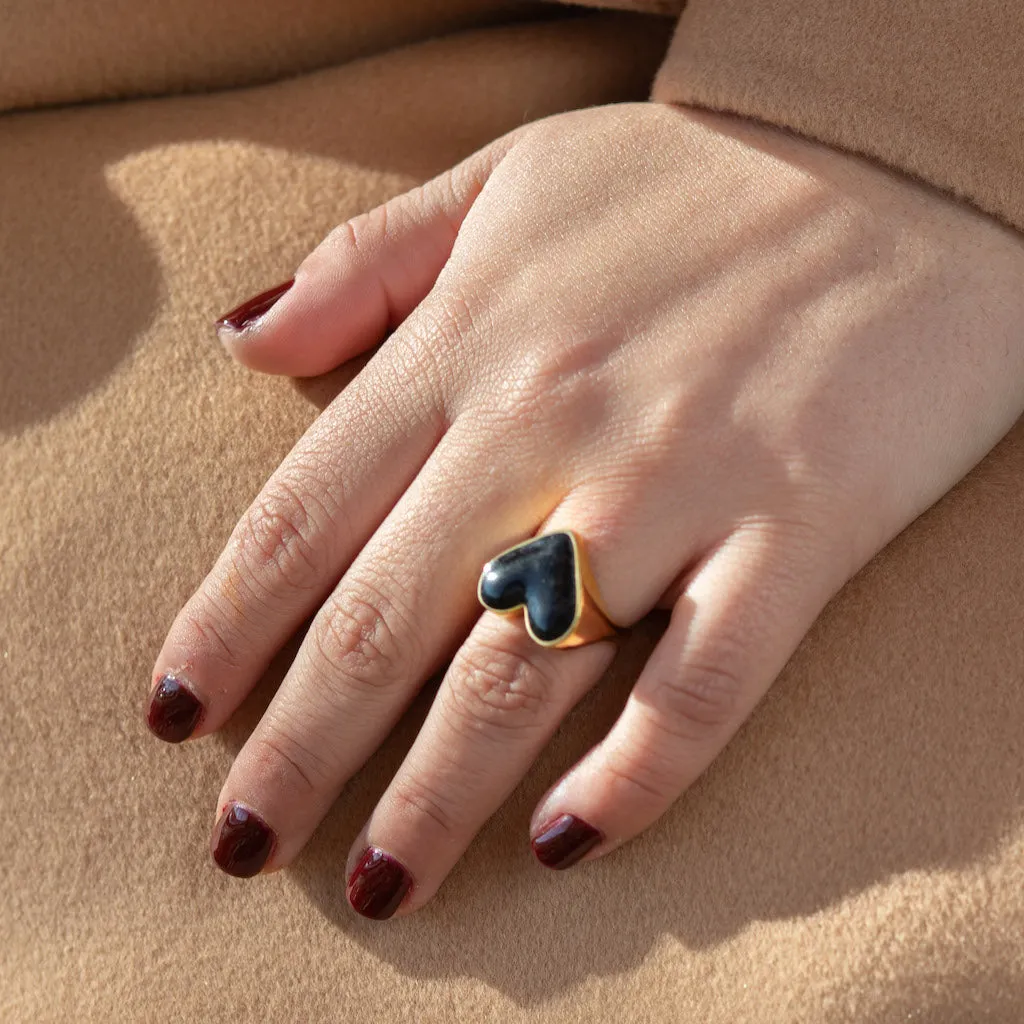 Enamel Heart Ring