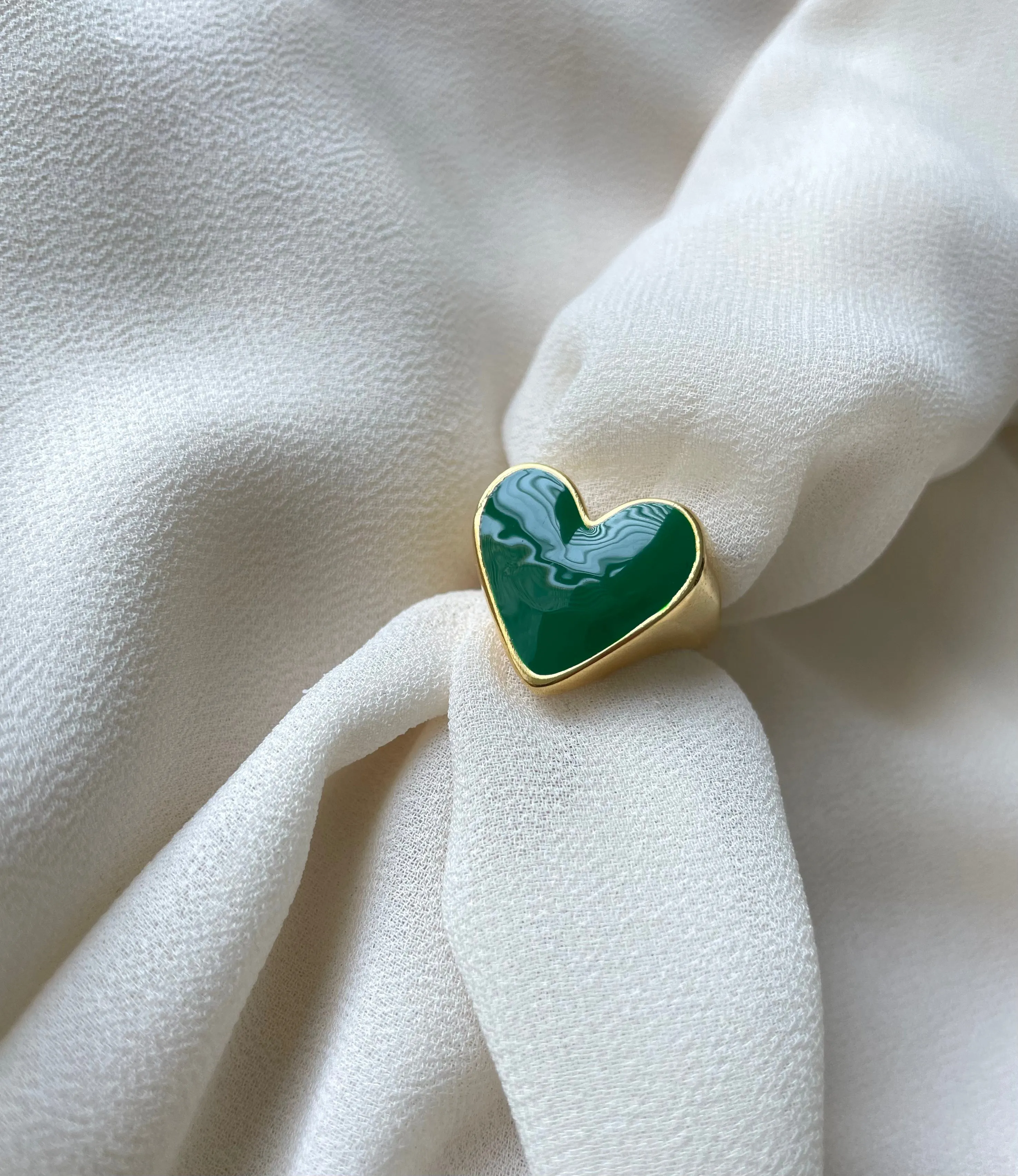 Enamel Heart Ring