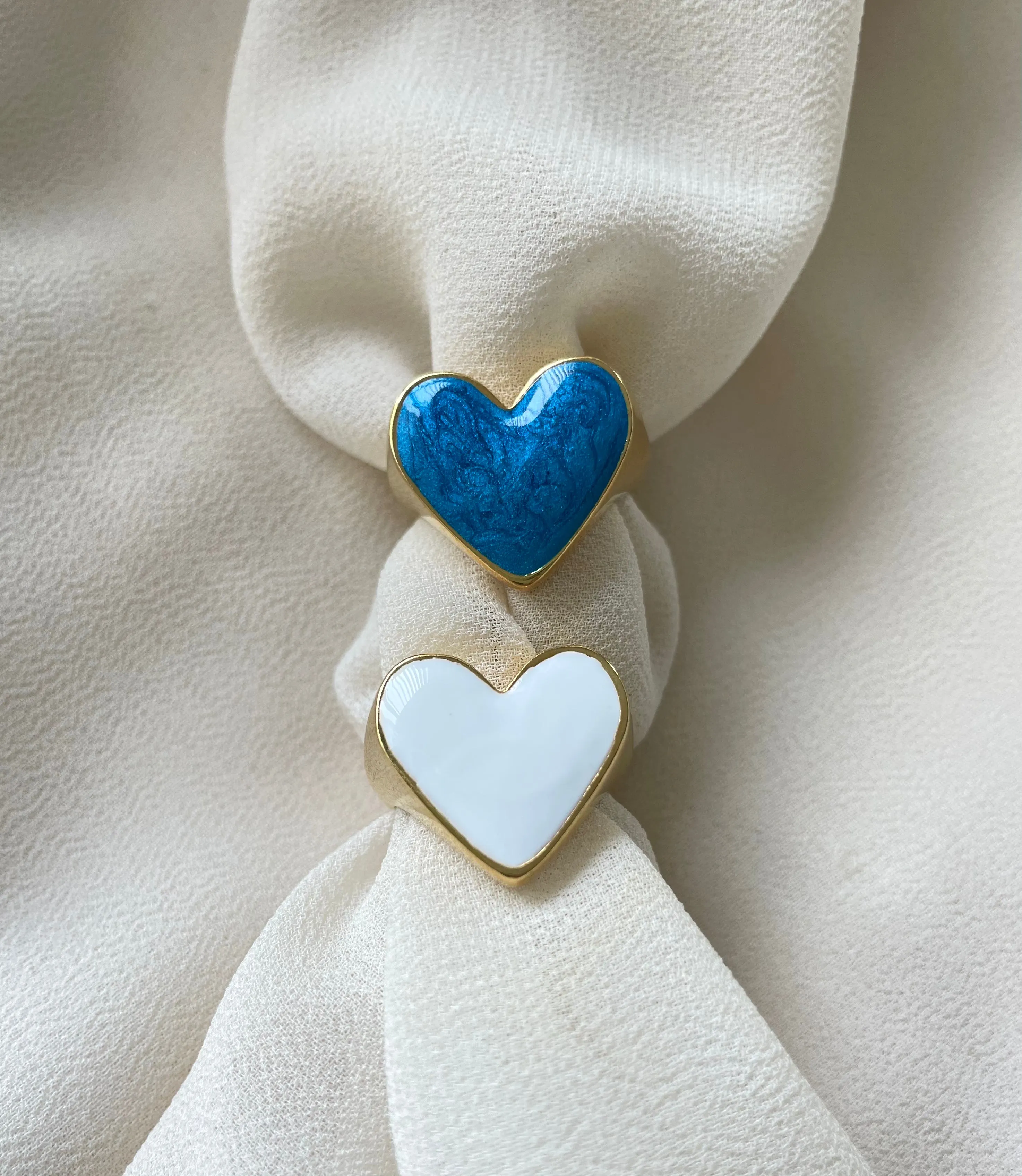 Enamel Heart Ring