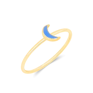 Enamel Moon Ring