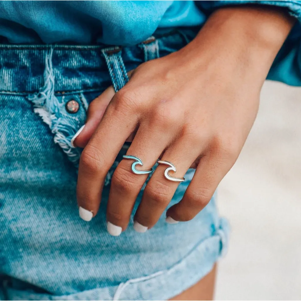Enameled Wave Ring