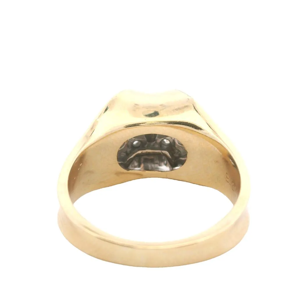 Estate 14K Yellow Gold 0.35ctw Diamond Cluster Ring