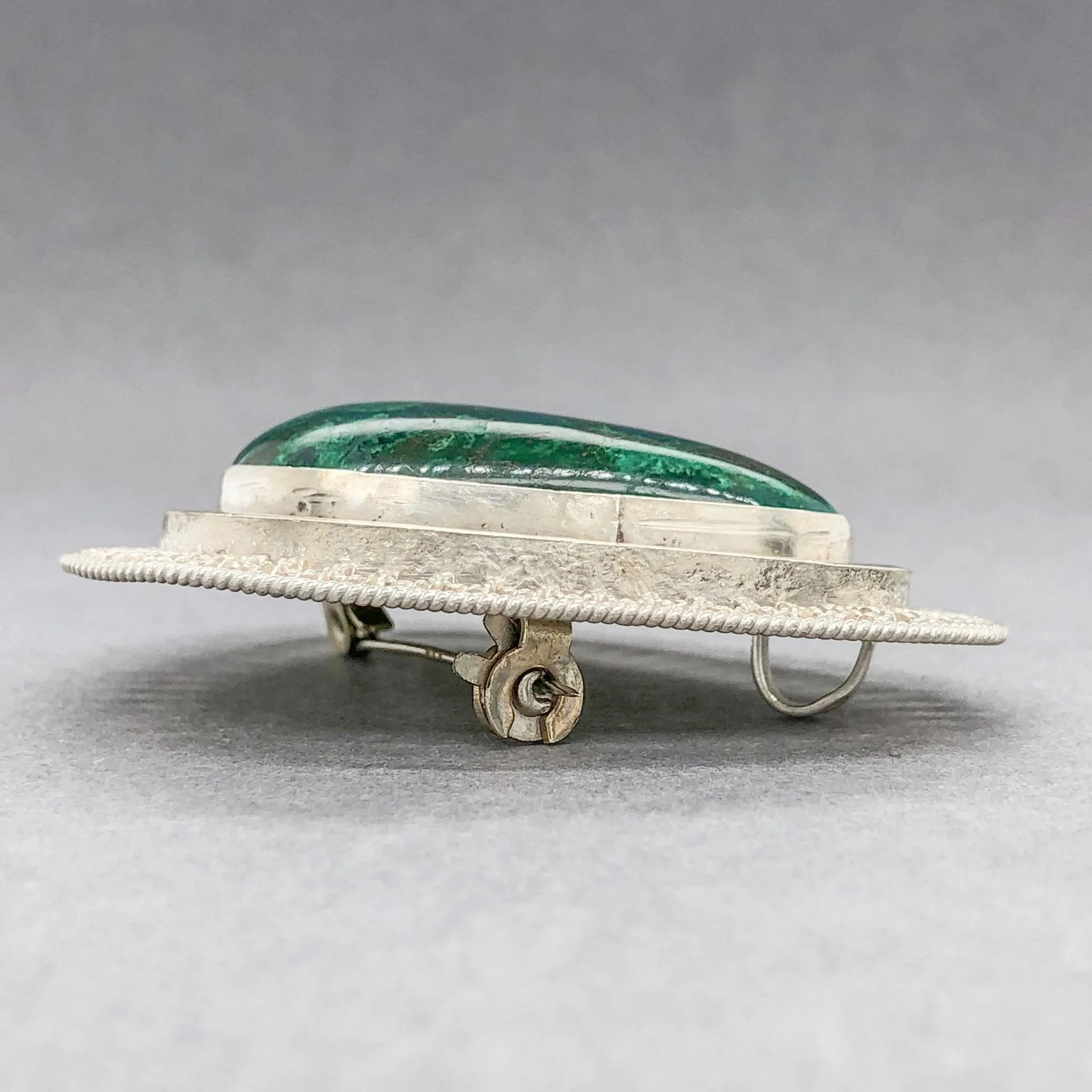 Estate Sterling Silver Azurite Pendant