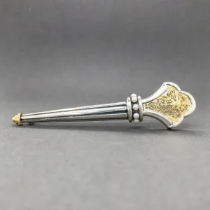 Estate William Schraft SS / 14K Y Gold Seed Pearl Brooch