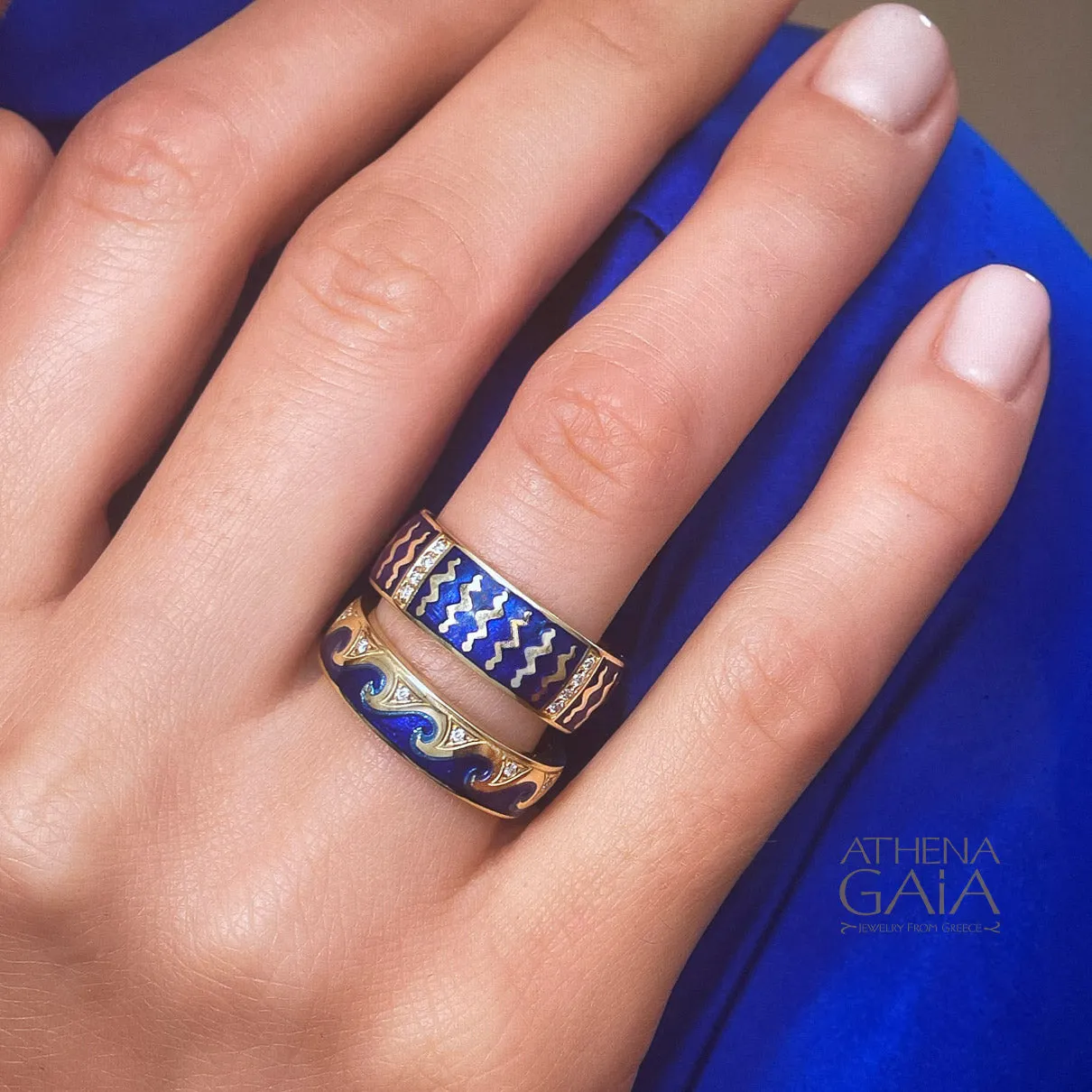 Eternal Snakes Enamel Band Ring