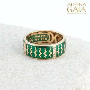 Eternal Snakes Enamel Band Ring