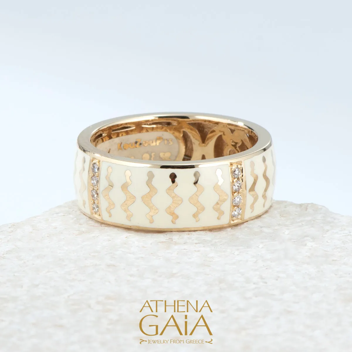 Eternal Snakes Enamel Band Ring