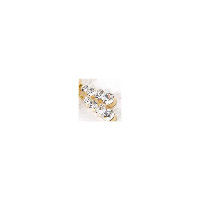 EUR407 Elegant Crystal Waterfall Earrings in Gold