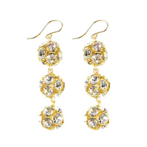 Europa Rhinestone Ball Earrings (WS)