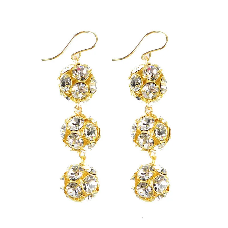 Europa Rhinestone Ball Earrings