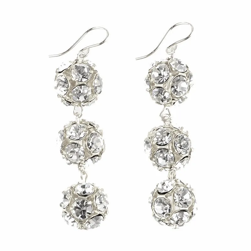 Europa Rhinestone Ball Earrings