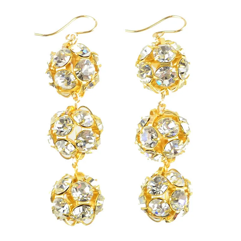 Europa Rhinestone Ball Earrings