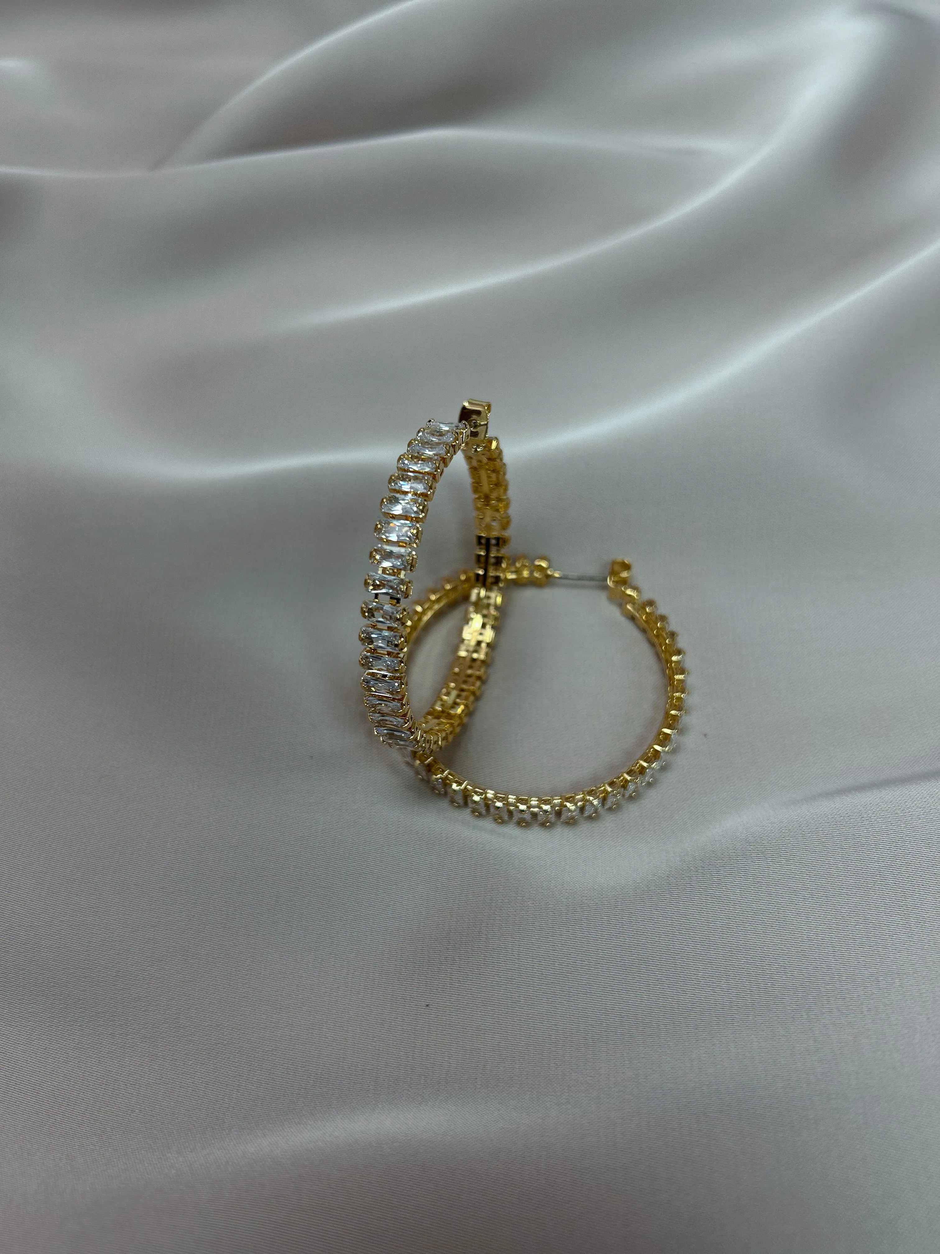 Evangeline Crystal Hoops
