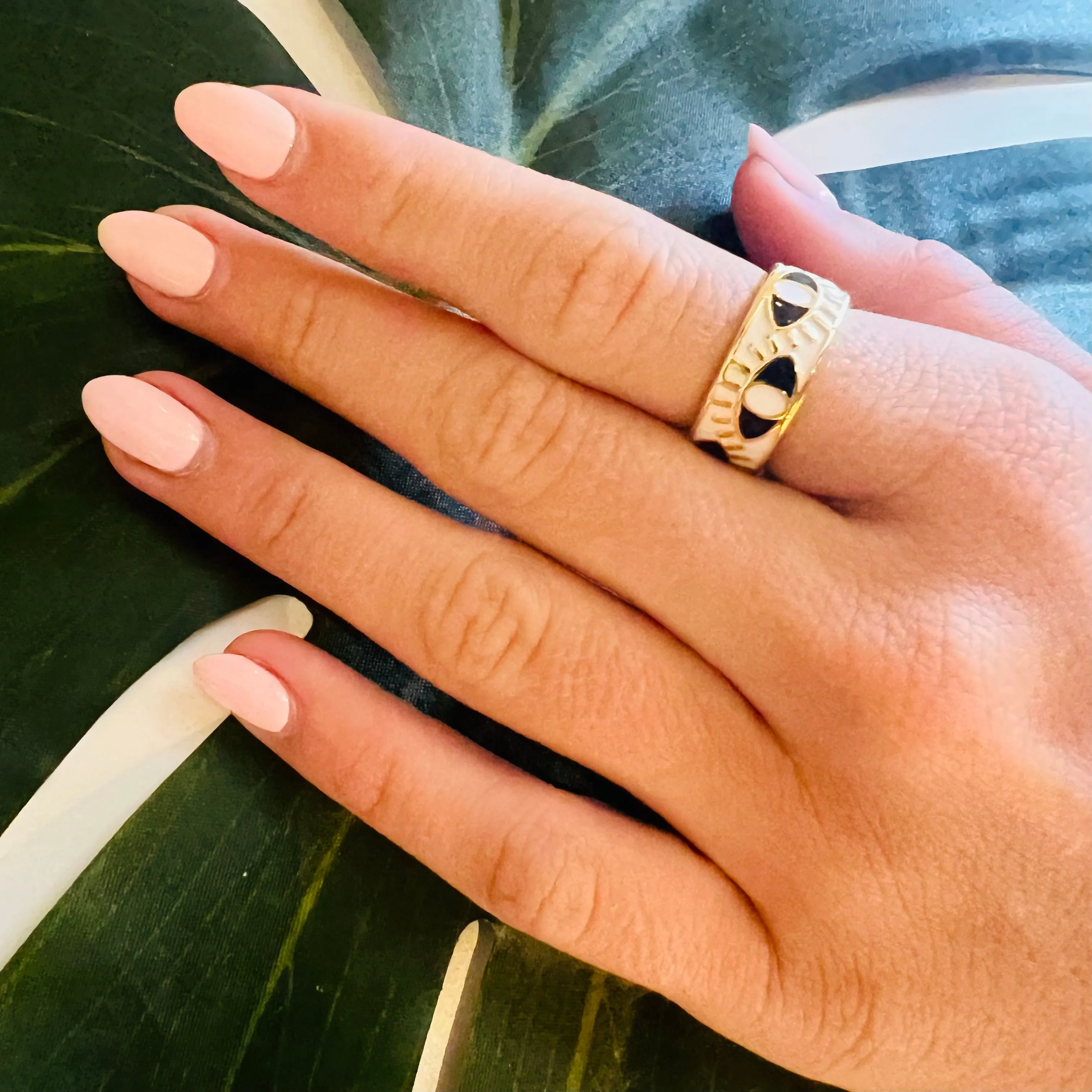 Evil Eye Band Ring White