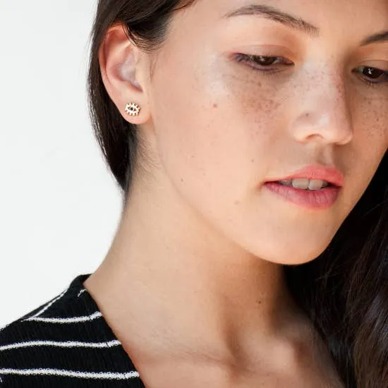 EVIL EYE STUD EARRINGS
