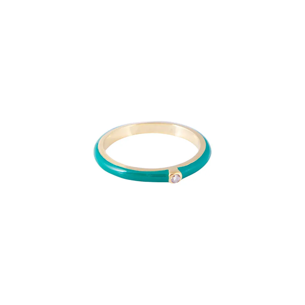 FAIRLEY | CACTUS ENAMEL STACKER RING