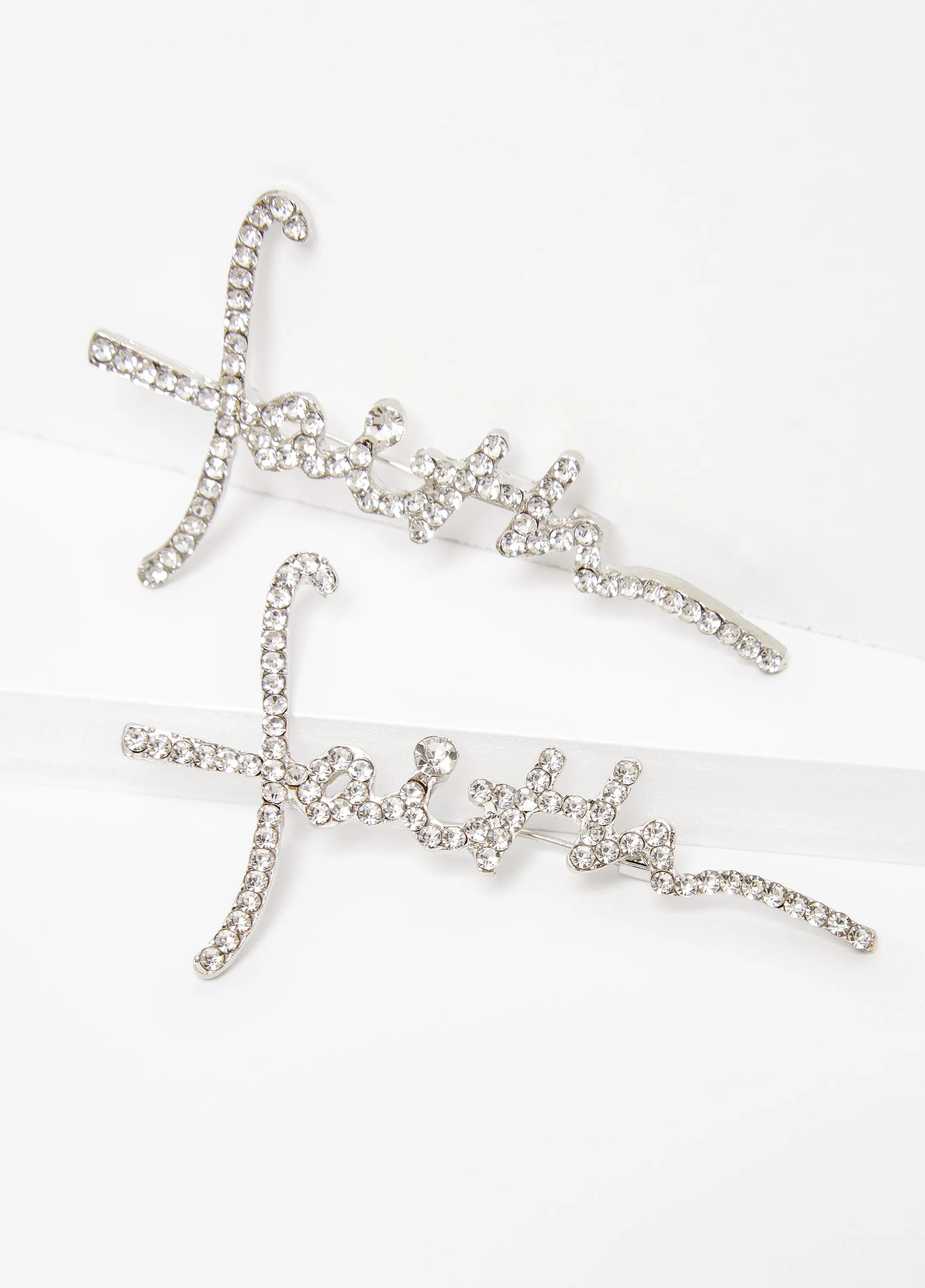 Faith Crystal Brooch Set