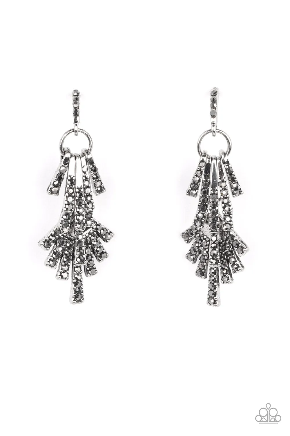 Fan of Glam - Silver (Hematite) Earring