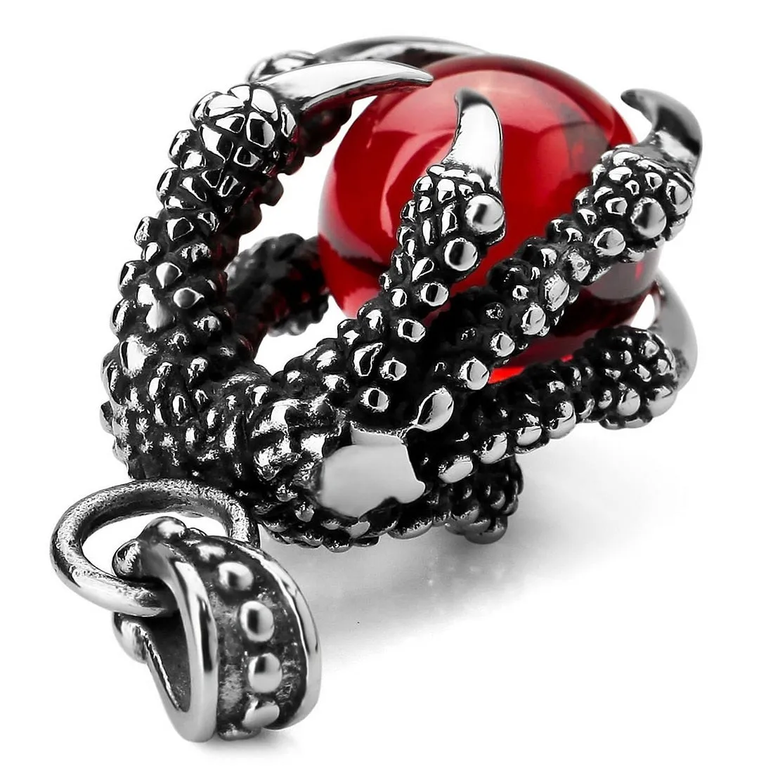 Fierce Red Dragon Claw Pendant.