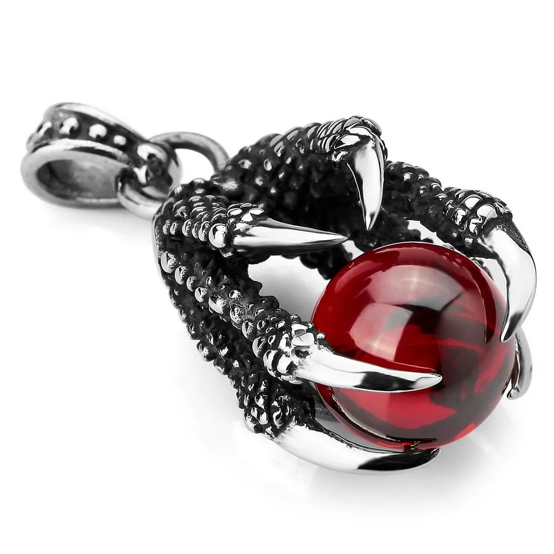 Fierce Red Dragon Claw Pendant.