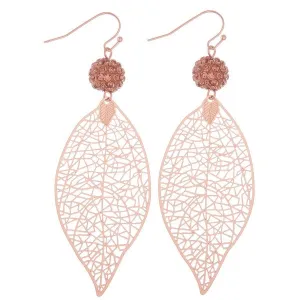 Filigree Leaf Drop Earrings