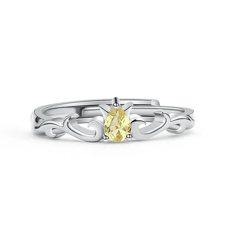 Flourishing World Cubic Zirconia Matching Rings