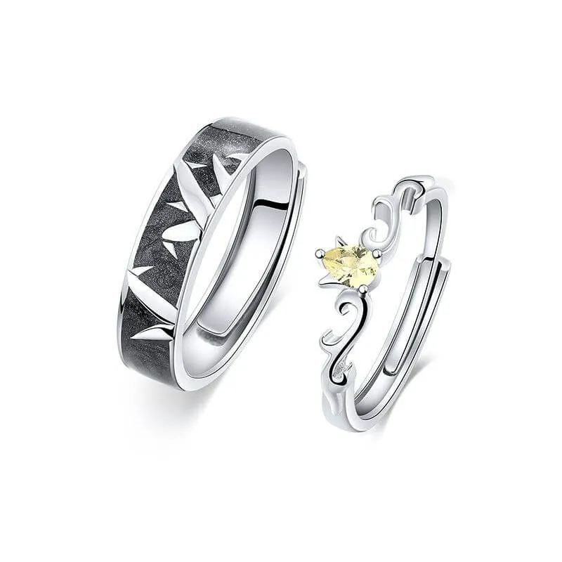 Flourishing World Cubic Zirconia Matching Rings