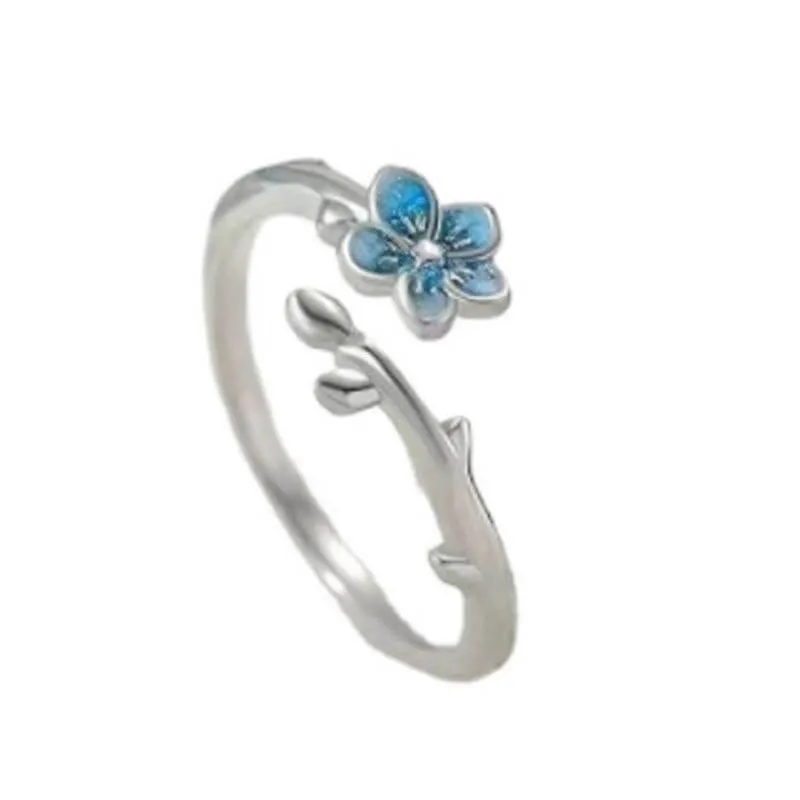 Forget Me Not Flower Matching Rings