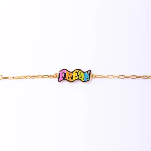 Freak Bracelet - 18k Gold Gilt Enamel Jewelry