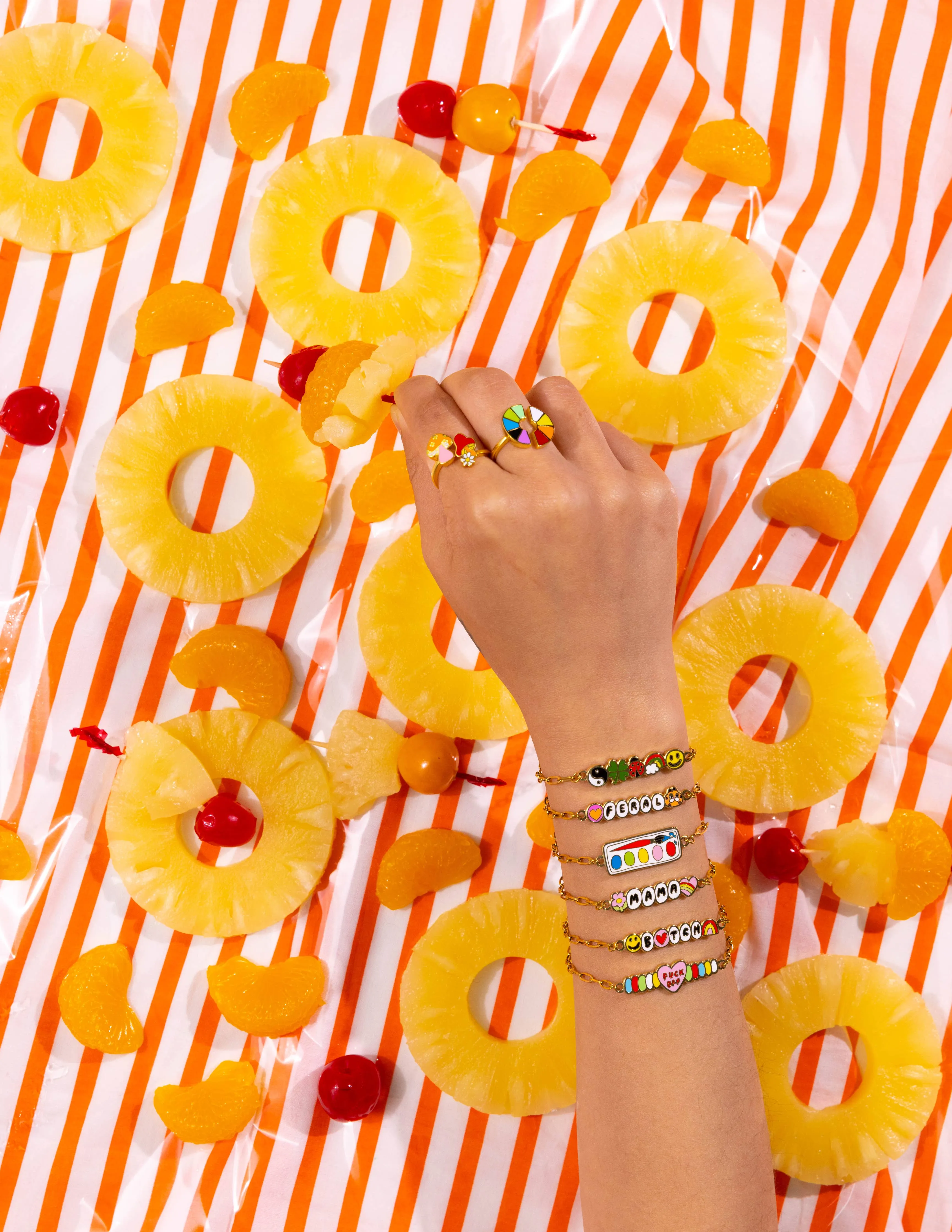 Freak Bracelet - 18k Gold Gilt Enamel Jewelry