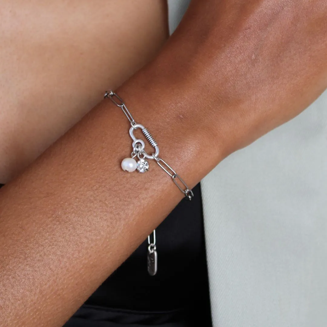 Freya Bracelet with Pearl and Crystal